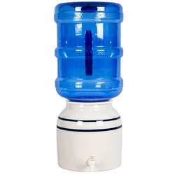 Ceramic Well with Blue Stripe