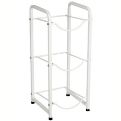 3 Bottle Square Tube Rack White