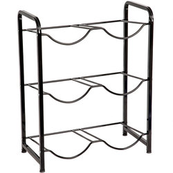 6 Bottle Square Tube Rack Black